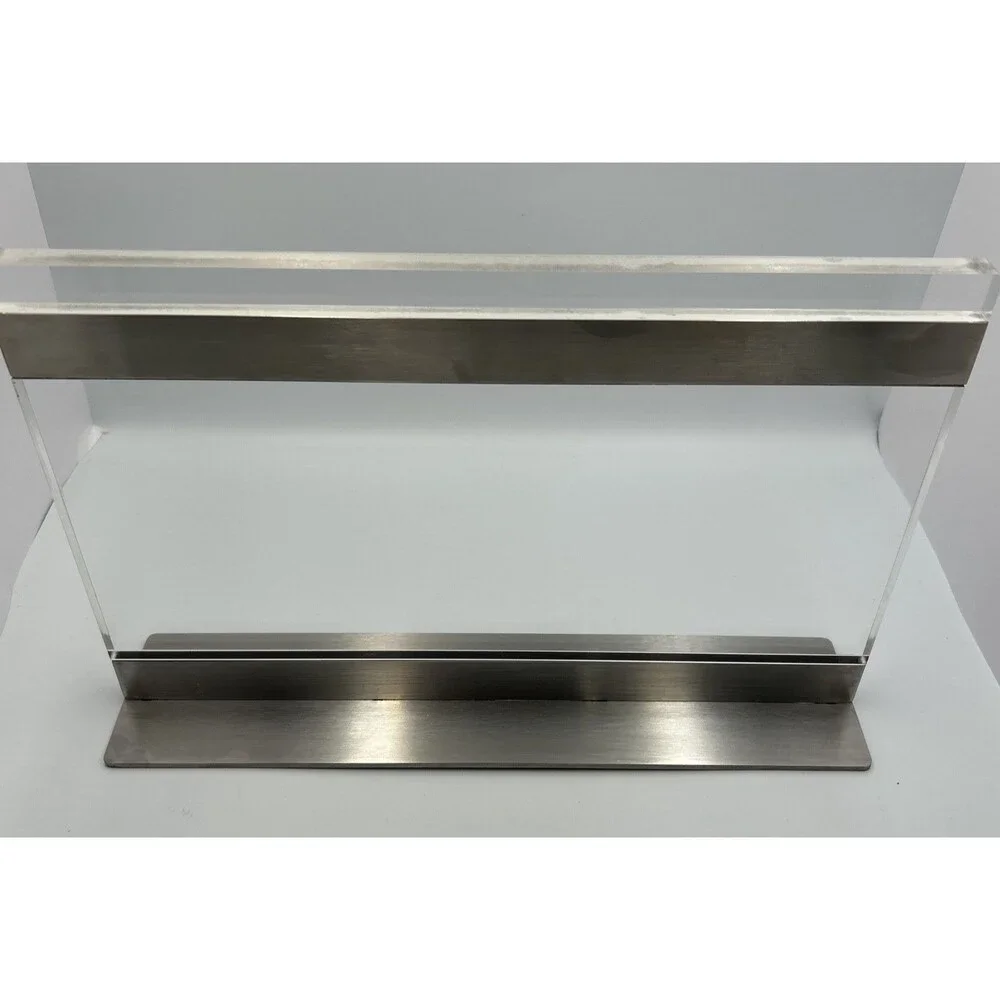 THMINS Acrylic Magnetic Knife Block Double Sided Clear Kitchen Knife 16 X 10 NIB